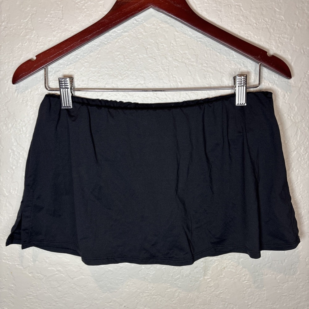 Lauren Ralph Lauren Black Swim Skirt Size 8 Pull On‎ Bathing Suit Bottom